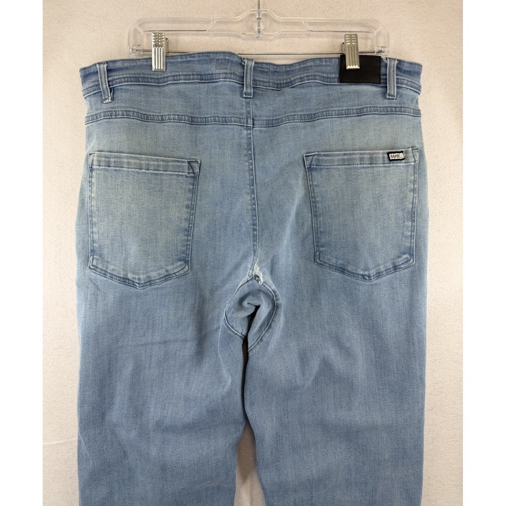 Barbell Apparel Jeans Mens 38 Blue Athletic Straight Fit Light Wash, FLAW - Picture 2 of 12